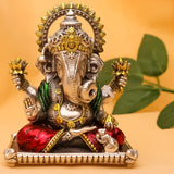 lord ganesh silver statue