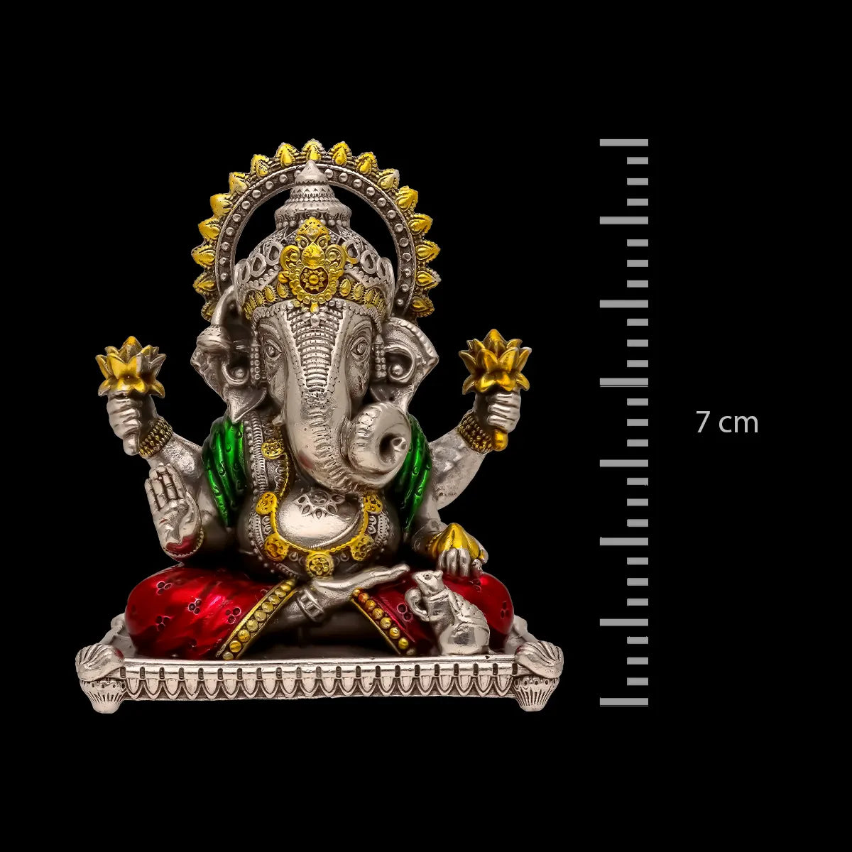 Antique silver lord ganesh idol