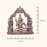 Antique Shiv Ji Murti 925 Silver with Rhodium and Lacquer coating for Anti-tarnish.