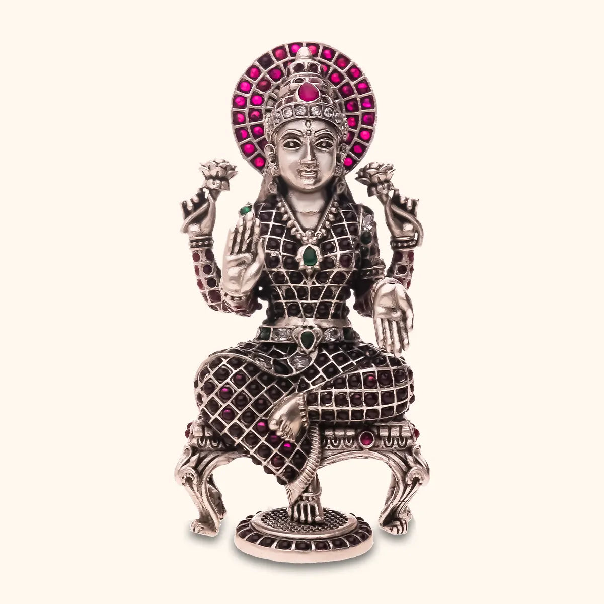 laxmi idol antique silver