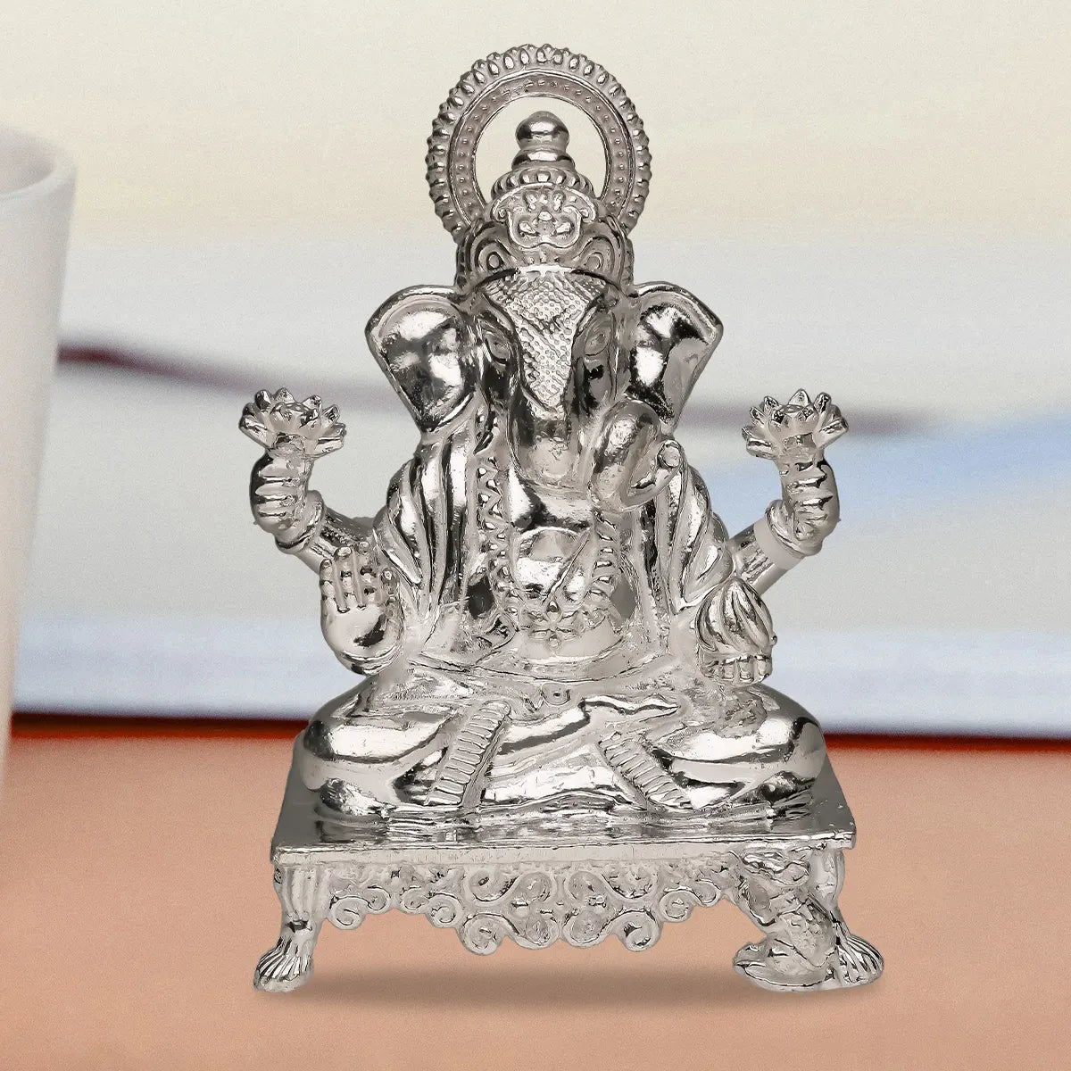 lord ganesh silver idol