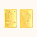 100 GM 24KT Gold Rectangular Bar