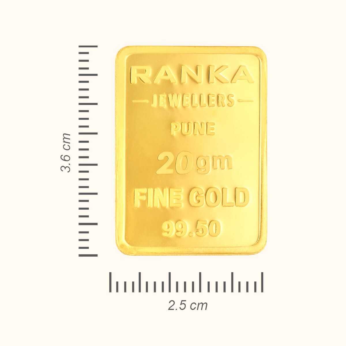 20 Gms Rosas 24KT Rectangular Bar