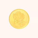 8 Gm Rose 24KT Gold Coin