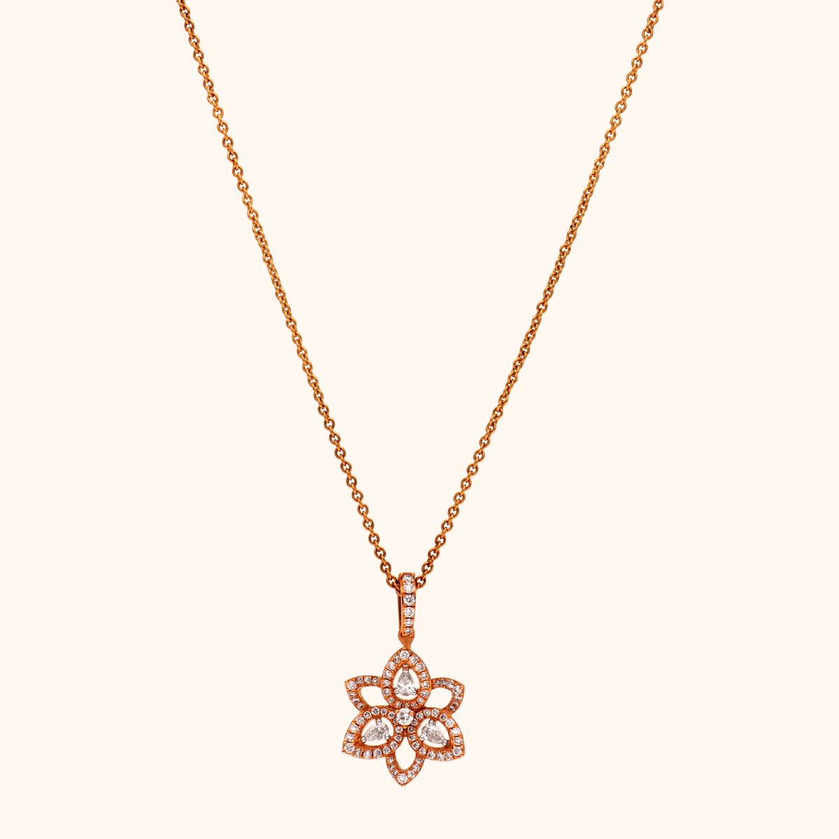 18 KT Diamond Pendant with chain