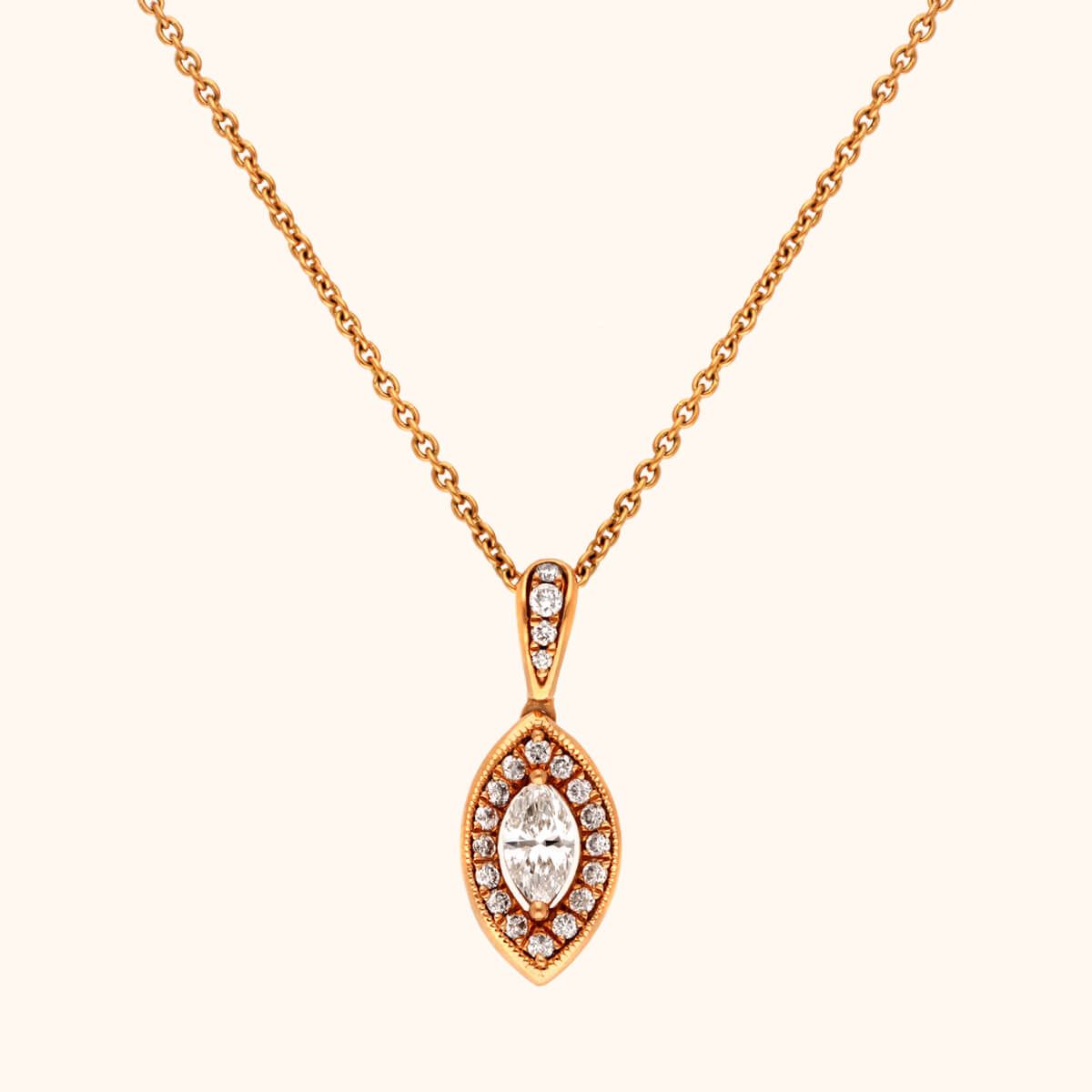 18 KT Diamond Pendant with chain