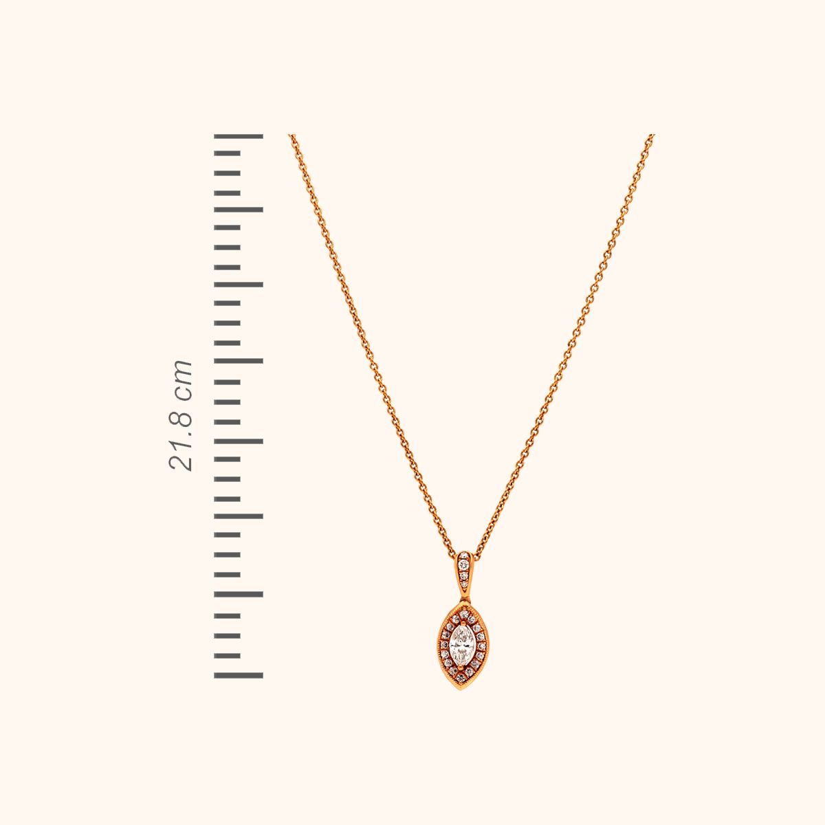 18 KT Diamond Pendant with chain