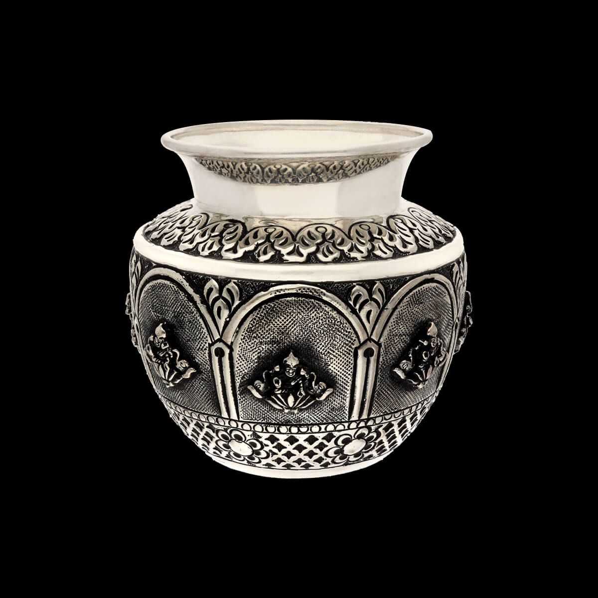 Elegant Antique Silver Kalash - Silver Pooja Items / Silver Puja Samai