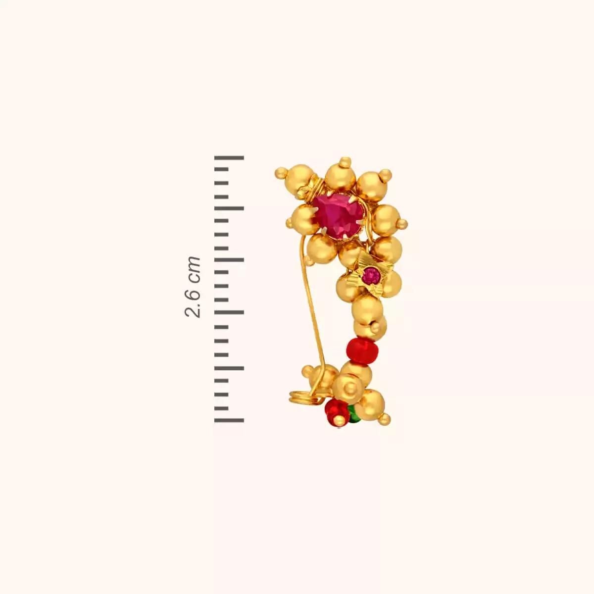 22 KT Gold Nose Pin