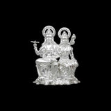 silver vishnu lakshmi idol