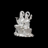 silver vishnu lakshmi idol