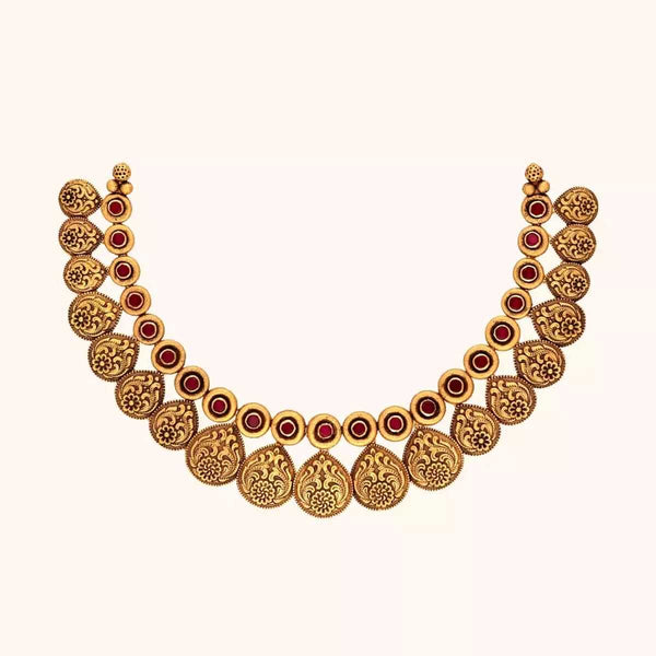 ANTIQUE GOLD NECKLACE SET RANKA JEWELLERS PC PRIVATE LIMITED