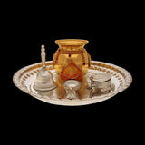 Divine Silver Puja Thali Set  - Silver Pooja Items / Silver Puja Samai