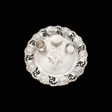 Celestial Silver Puja Thali - Silver Pooja Items / Silver Puja Samai