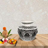 Floral Antique Silver Kalash