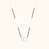 Radiant Silver Stone Mangalsutra Style