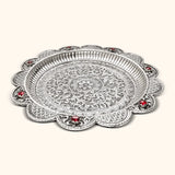 Starlit Silver puja Thali - Silver Pooja Items / Silver Puja Samai