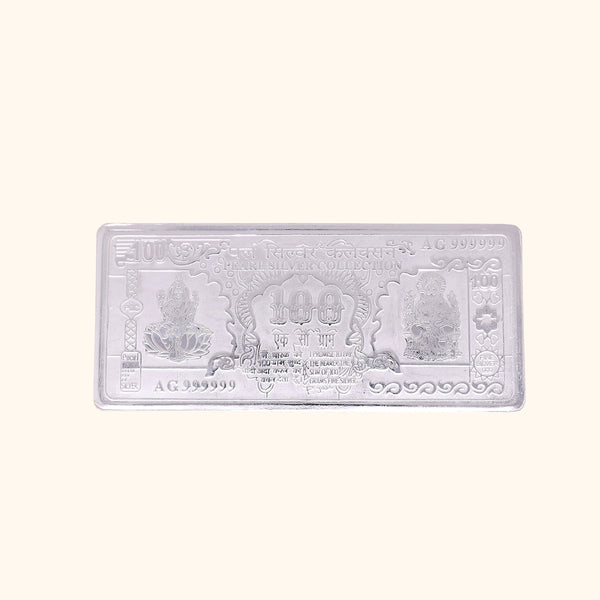 100 Silver Note Silver 100Rs Note 100g – RANKA JEWELLERS PC PRIVATE LIMITED
