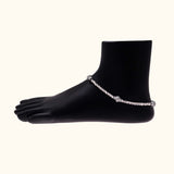 Gleaming Silver Payal