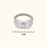 Bold Men's Silver Ring