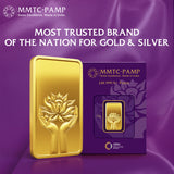 MMTC-PAMP LOTUS 24K (999.9) 10 GM GOLD BAR