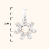 Elegance in Bloom The Flower Stone Pendant Set