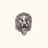 Lion Face Silve  Mens  Antique Ring