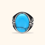 Silver Men's Ring with Gemstone