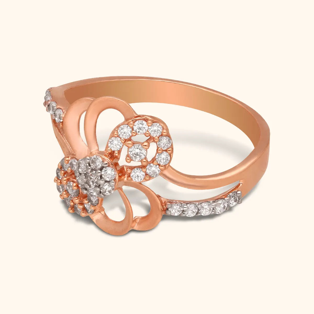 Buy quality Delicately Designed Flower Ring with Fancy Shaped Design for  Party Wear in 18k Rose Gold - 0.83 carats - 6.100 grams - 0LR28 in Pune