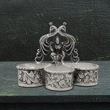 Lotus Silver Karanda - Silver Pooja Items / Silver Puja Samai