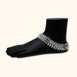 Silver Anklet with Celestial Lace Pattern