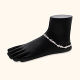 Silver Anklet with Musical  Charms