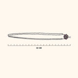 Purple Flower Drop 925 Silver Mangalsutra with Rhodium and Lacquer coating for Anti-tarnish.