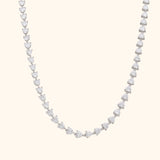 Solitaire 925 Silver Chain Earrings Set