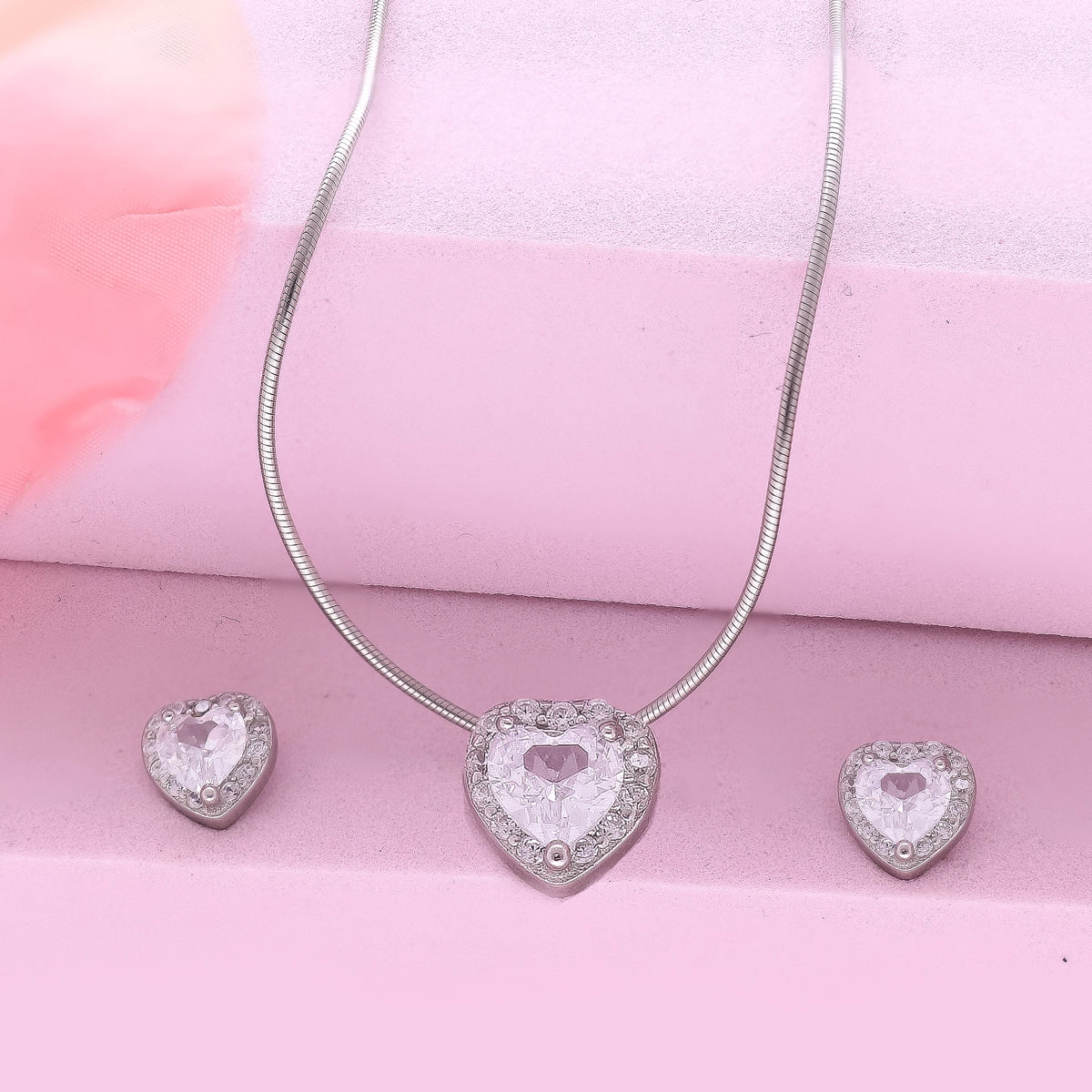 925 Silver Sleek Serenity Necklace Set