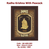 Radha Krishna with peacok Frame 25cm x 32cm size