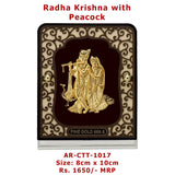 Radha Krishna with peacok Table Top Frame M size