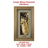 Golden Shiny Peacock Frame 29cm x 53cm size