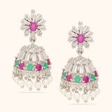 Festive Silver Jhumka Glow