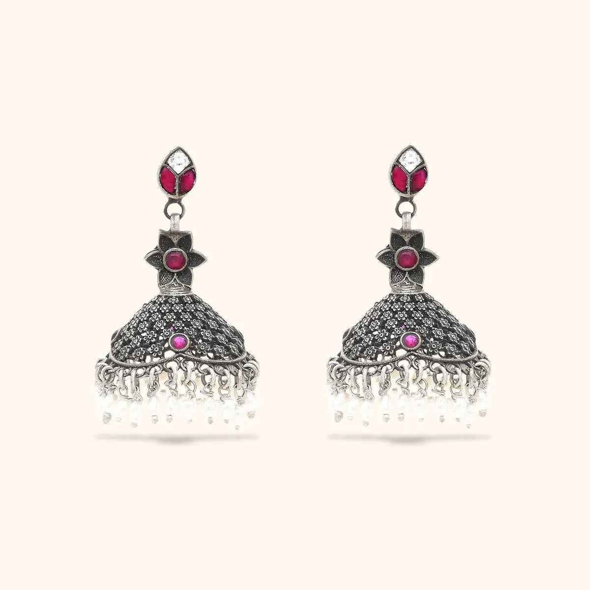 Oxidised Chandellier Earrings for Women Online at Silvermerc | GME_3154 –  Silvermerc Designs