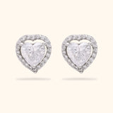 925 Silver Heart Shaped Earrings