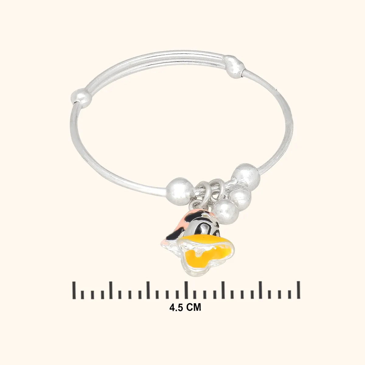 Silver Donald Duck baby bangles