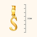 Letter 'S' Gold Pendant