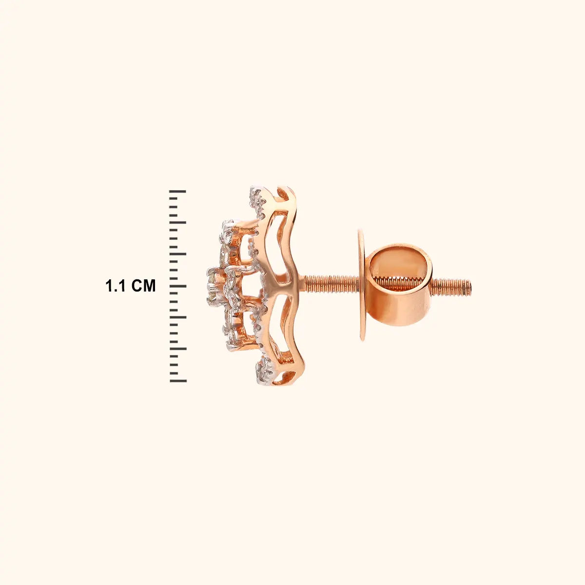 Adorning Ears with Perfection Diamond Earring 18KT