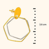 HexaGleam Earring-22KT Gold