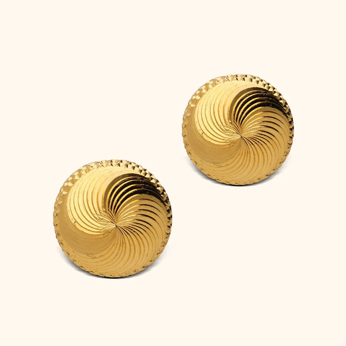 Gold-Plated Circular studs – StylishBaby