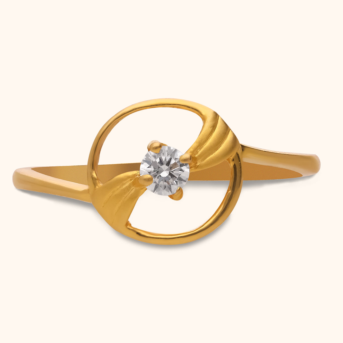 Golden Women Latest Gold American Diamond Ring at Rs 13092/piece in Kolkata  | ID: 21300881488