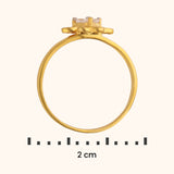 22KT Gold Floral Ring