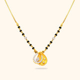Two Tone Diamond And Gold Pendant Mangalsutra