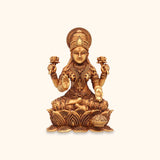 22KT Gold Lakshmi Kamal idol - Gold Idols / Murtis Online